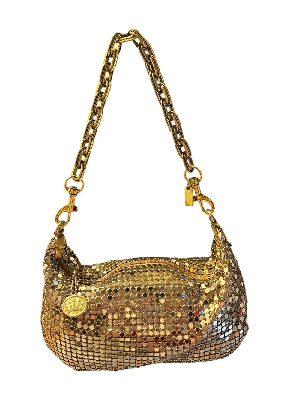 La Regal Gold metal mesh Chain Shoulder Bag Women's Evening Bag